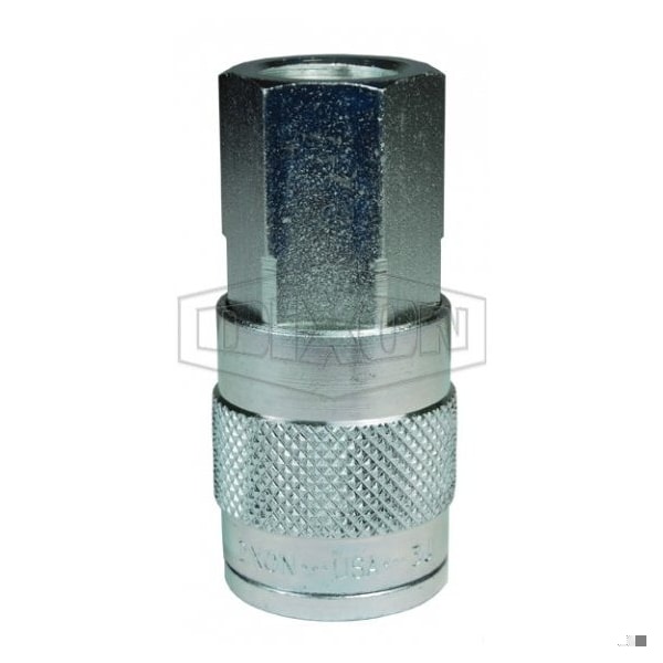 J Series Tru-Flate Automotive Female Quick Disconnect Pneumatic Coupler, 1/2-14 Nominal, 500 psi Pre